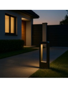 FAROLA LED 7W 30CM 3000K NEGRO IP65 ALUMINIO 2