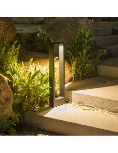 FAROLA LED 7W 60CM 3000K NEGRO IP65 ALUMINIO