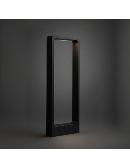 FAROLA LED 7W 60CM 3000K NEGRO IP65 ALUMINIO