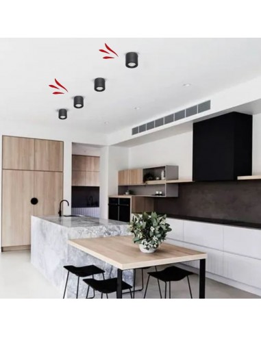 PLAFON TECHO ALUMINIO GU10 REDONDO BLANCO (225/P)