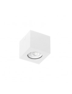 PLAFON TECHO ALUMINIO GU10 CUADRADO BLANCO (225/P)