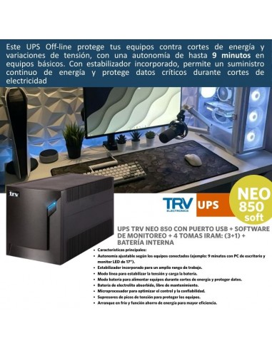 UPS NEO 850 (3+1 TOMAS + USB + SOFT)