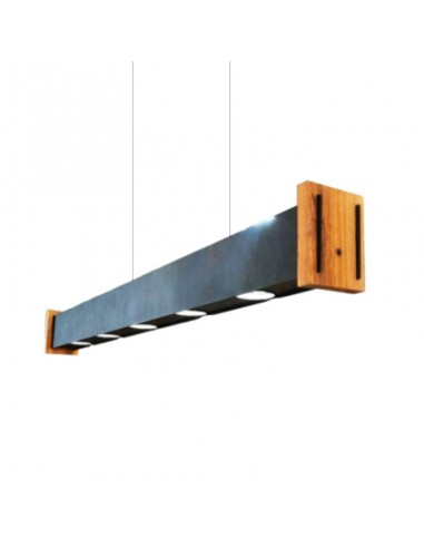 COLGANTE RECTO 5 LUCES GU10 110X9X6CM NEGRO