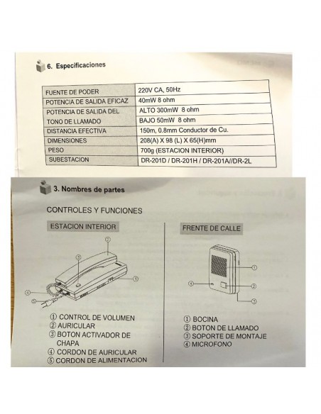 PORTERO UNIF.COMMAX C/TRAFO(DP201-RA) EXT