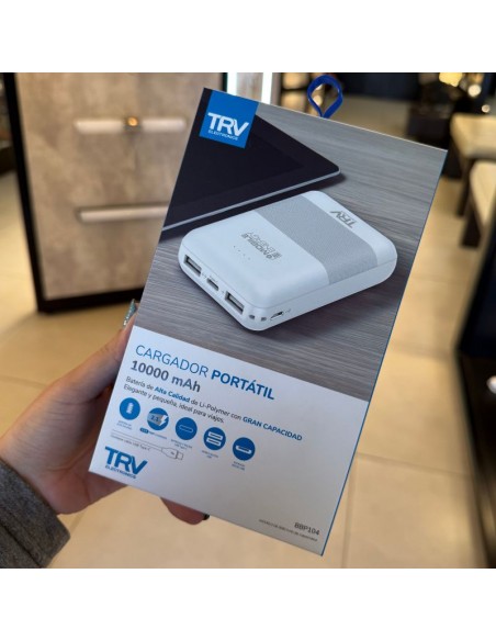 CARGADOR PORTATIL 10000MAH 2USB(1/2,1AH) 1USC C