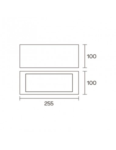 APLIQUE BIDIRECCIONAL RECTO 1102 1 LUZ E27...
