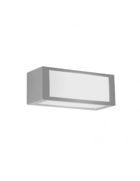 APLIQUE BIDIRECCIONAL RECTO 1103 1 LUZ E27 GRIS ALU ALUMINIO