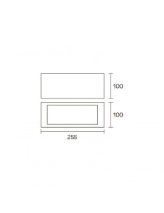 APLIQUE BIDIRECCIONAL RECTO 1103 1 LUZ E27 NEGRO ALUMINIO 2