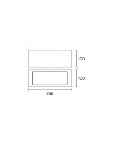 APLIQUE BIDIRECCIONAL RECTO 1103 1 LUZ E27...