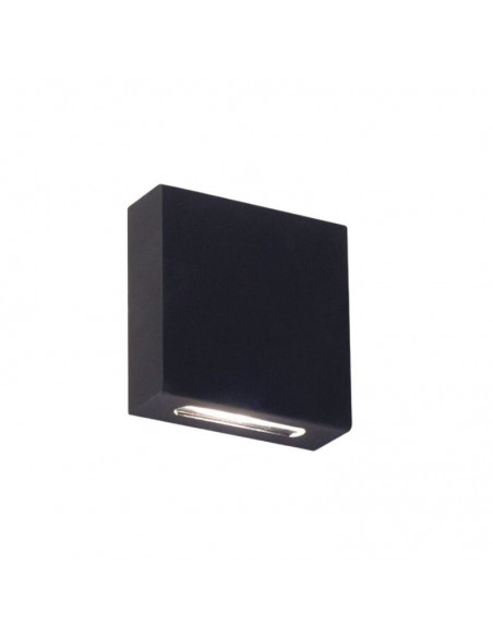 APLIQUE BIDIRECCIONAL CHATO 2850 1 LUZ G9 NEGRO ALUMINIO