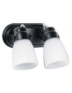 APLIQUE MOVIL 2 LUCES PANTALLA METALIZA OVAL ACERO