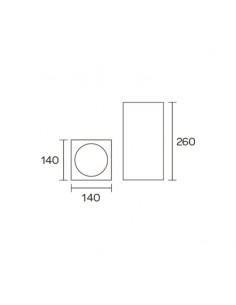 APLIQUE BIDIRECCIONAL 2477 2 LUCES AR111 NEGRO ALUMINIO FW 2