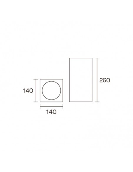 APLIQUE BIDIRECCIONAL 2477 2 LUCES AR111 NEGRO ALUMINIO FW
