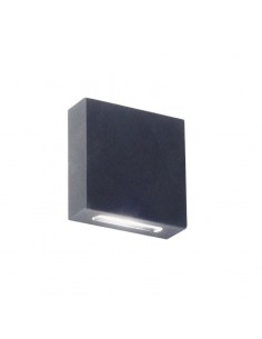APLIQUE BIDIRECCIONAL CHATO 2850 1 LUZ EG9 NEGRO ALUMINIO