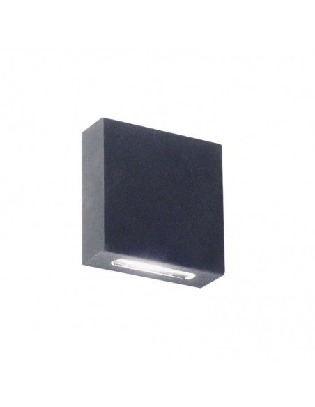 APLIQUE BIDIRECCIONAL CHATO 2850 1 LUZ EG9 NEGRO ALUMINIO