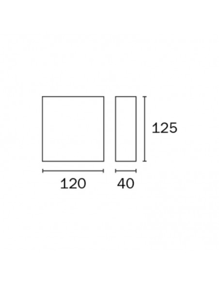 APLIQUE BIDIRECCIONAL CHATO 2850 1 LUZ EG9 NEGRO ALUMINIO