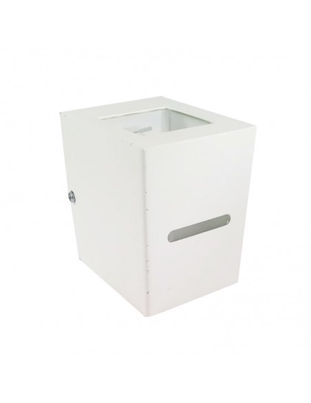 APLIQUE UNIDIRECCIONAL CUBO 1002 1 LUZ G9 BLANCO C/ LUCERA