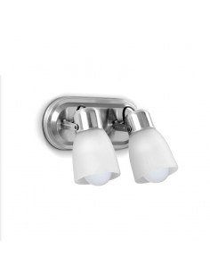 APLIQUE MOVIL 2 LUCES PANTALLA METALIZA OVAL ACERO 2