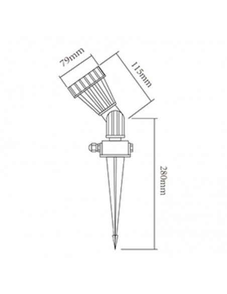 SPOT JABALINA PVC DICRO IP44 NEGRO