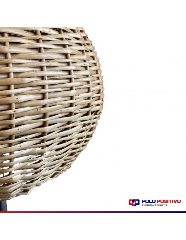 LAMPARA DE MESA MIMBRE SEMI ESFERICA 53X30