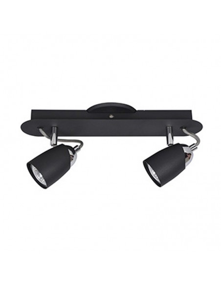 APLIQUE PARED KONUS 2 LUCES GU10 NEGRO