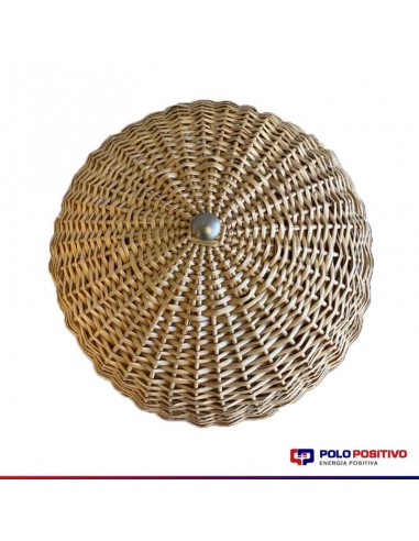 LAMPARA DE MESA MIMBRE SEMI ESFERICA 53X30