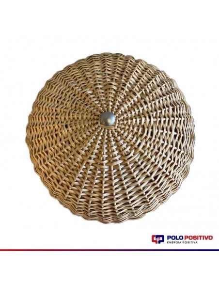 LAMPARA DE MESA MIMBRE SEMI ESFERICA 53X30