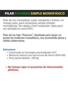 PILAR PREMOLDEADO MONOF SIMPLE PAVIMAR CON TECHO 2