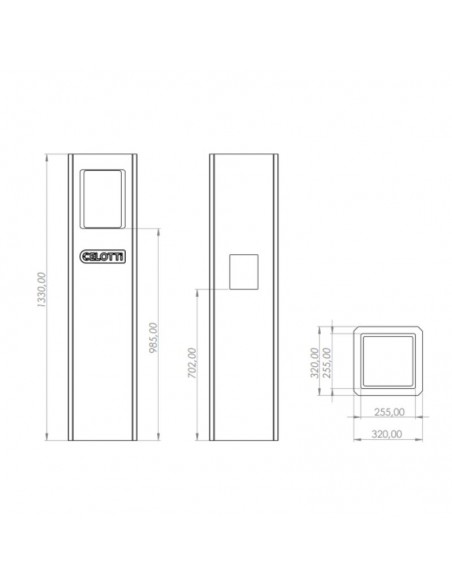 PILAR PREMOLDEADO MONOF SIMPLE PAVIMAR CON TECHO