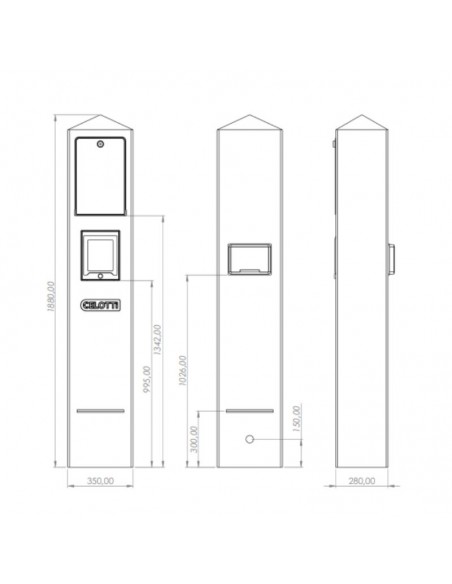 PILAR PREMOLDEADO TRIFAS SIMPLE C/ CAJA MED Y TMG T9.