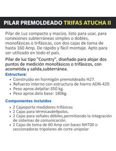 PILAR PREMOLDEADO TRIFAS ATUCHA-II C/ CAJA MED Y TMG 2