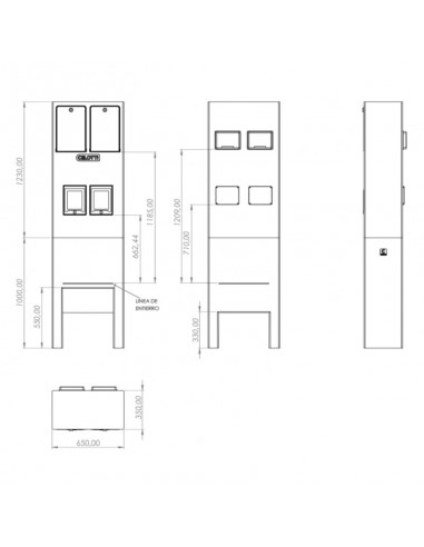 PILAR PREMOLDEADO TRIFAS ATUCHA-II C/ CAJA MED...