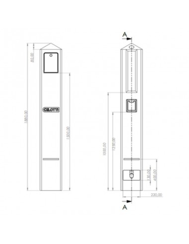 PILAR PREMOLDEADO MONOF SIMPLE C/ CAJA MED Y...