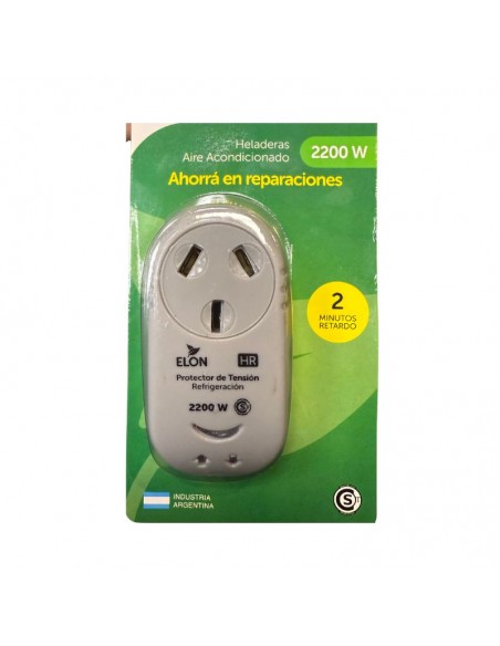 PROTECTOR TENSION ENCHUF ELON (HR) 2200W HELADERA AIRE
