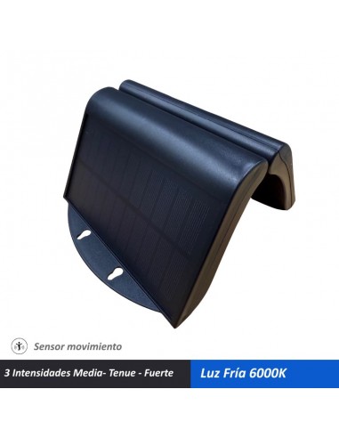 APLIQUE LED SOLAR DETECC MOVIMIENTO NEGRO IP44...