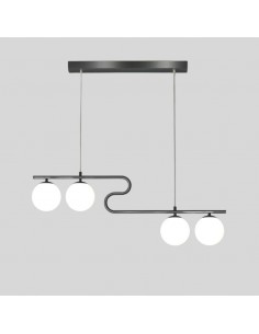 COLGANTE UPS LED 4 LUCES G9 80CM X120CM NEGRO