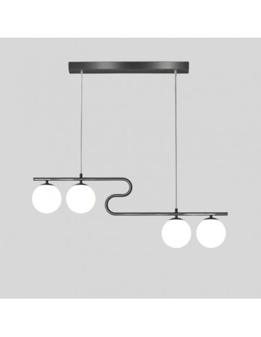 COLGANTE UPS LED 4 LUCES G9 80CM X120CM NEGRO