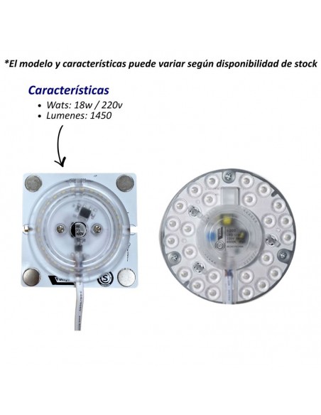 PLAQUETA LED IMANTADA 18W LUZ NEUTRA 4000K 1450LM