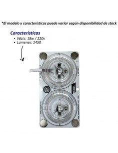 PLAQUETA LED IMANTADA 2 X 9W LUZ NEUTRA 4000K 1920LM 2