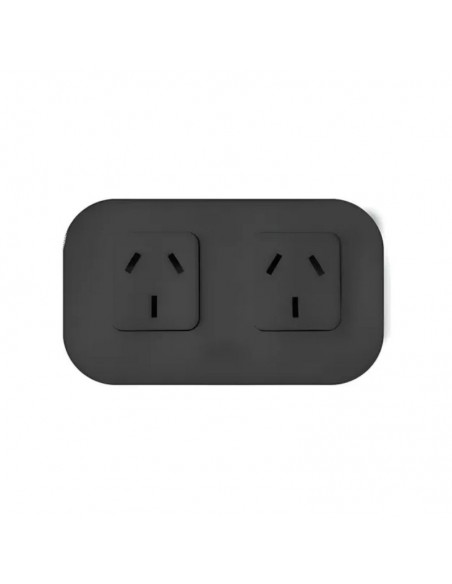 LLAVE EXTERIOR TEKNA NEGRO 2 TOMAS 10 AMP - KALOP