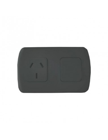 LLAVE EXTERIOR TEKNA NEGRO 1 PUNTO Y TOMA - KALOP