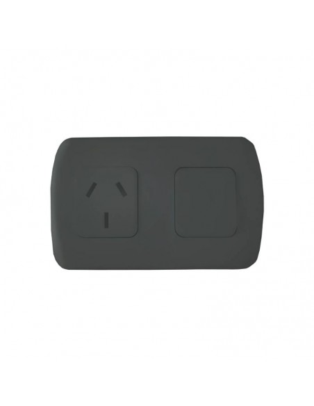 LLAVE EXTERIOR TEKNA NEGRO 1 PUNTO Y TOMA - KALOP