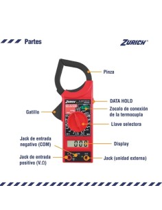 PINZA AMPEROMETRICA DIGIT. C/TEMPERAT. 266C 2