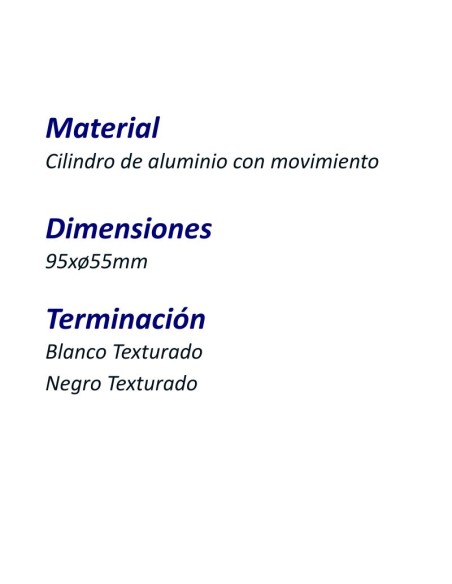 CABEZAL DICRO CILINDRICO M-100 BLANCO TEXT