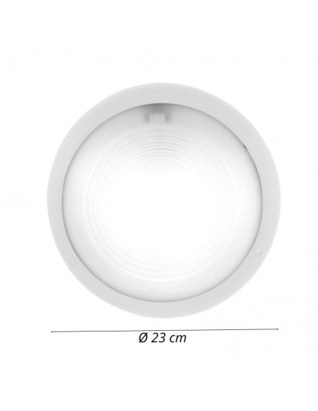 TORTUGA REDONDA POLIPROPILENO LISA ARO ALTO BLANCO E27