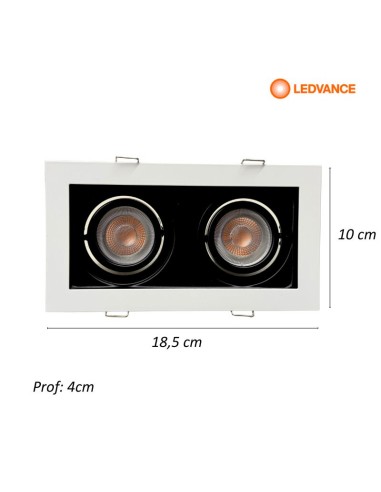 SPOT EMBUTIR DICRO 2 LUCES BLANCO