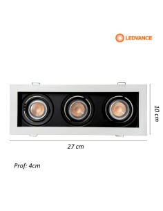 SPOT EMBUTIR DICRO 3 LUCES BLANCO 2