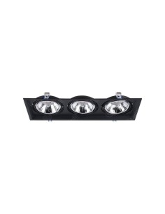 PLAFON EMBUTIR ECUA AR111 3 LUCES NEGRO CANDIL