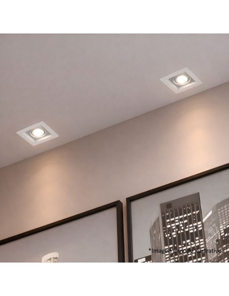 PLAFON EMBUTIR ECUA DICRO 3 LUCES BLANCO CANDIL