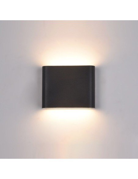 APLIQUE BIDIRECCIONAL MYST I LED 2X3W NEGRO 3000K ALUMINIO